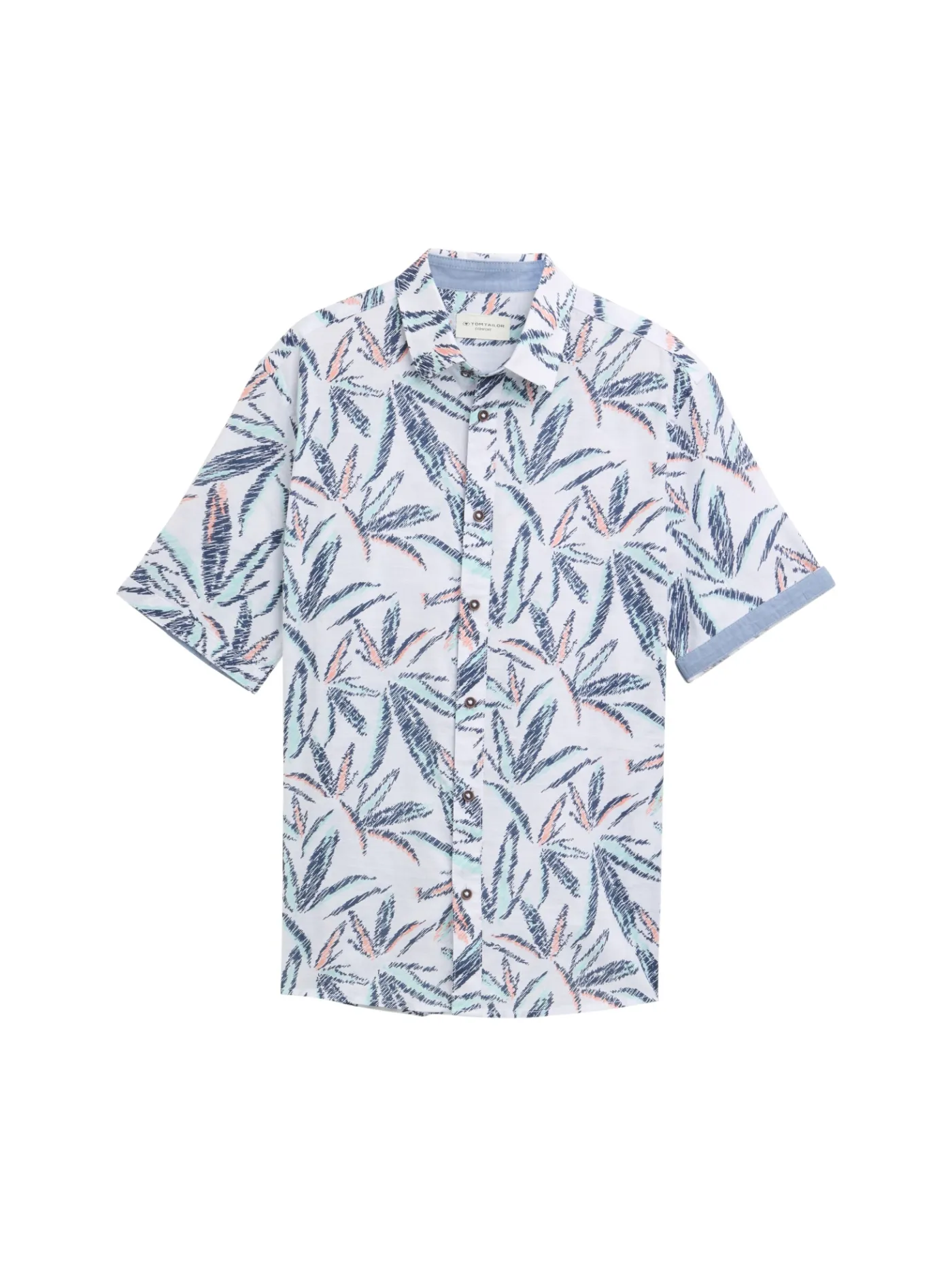 Comfort Fit Hemd mit Palmen-Print