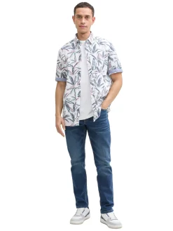 Comfort Fit Hemd mit Palmen-Print