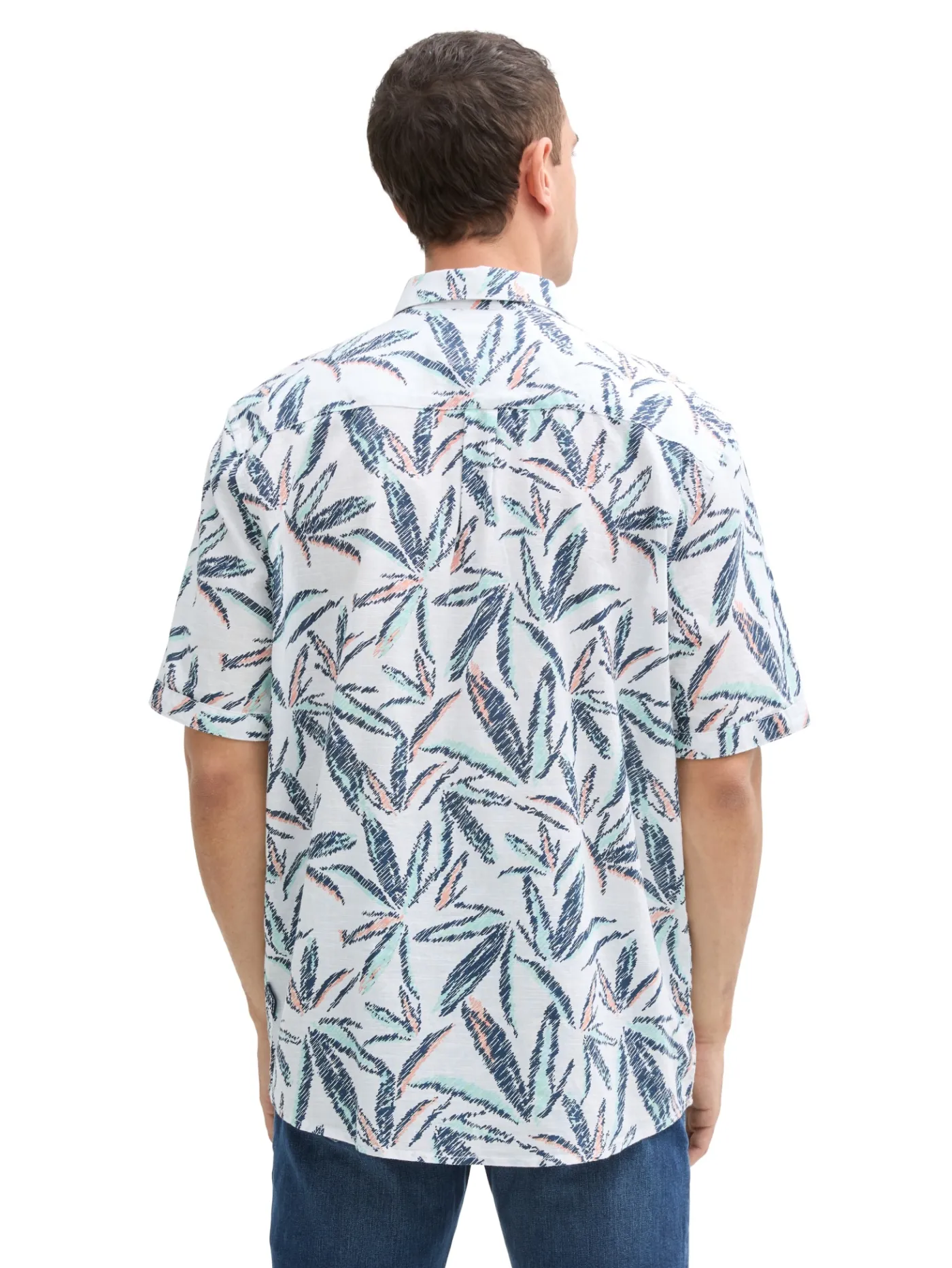 Comfort Fit Hemd mit Palmen-Print