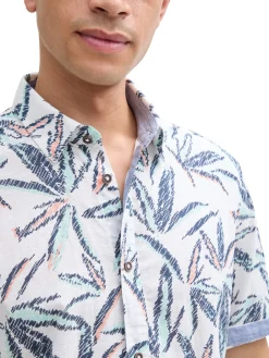 Comfort Fit Hemd mit Palmen-Print
