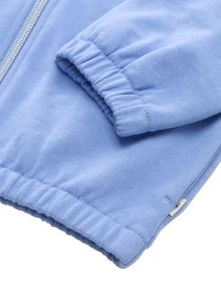Cropped Hoodie Sweatjacke mit Stickerei