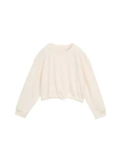 Cropped Sweatshirt mit Print