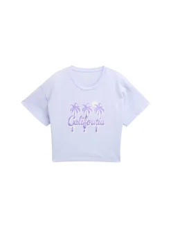 Cropped T-Shirt mit Print