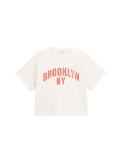 Cropped T-Shirt mit Print