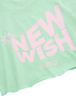 Cropped T-Shirt mit Print