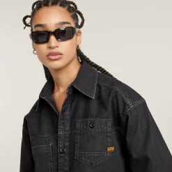 Cropped Jeans Overshirt