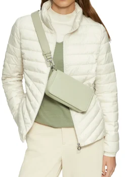 Crossbody-Bag aus Lederimitat mit Logo-Schultergurt