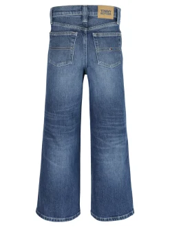 Dark Wash Jeans mit weitem Bein