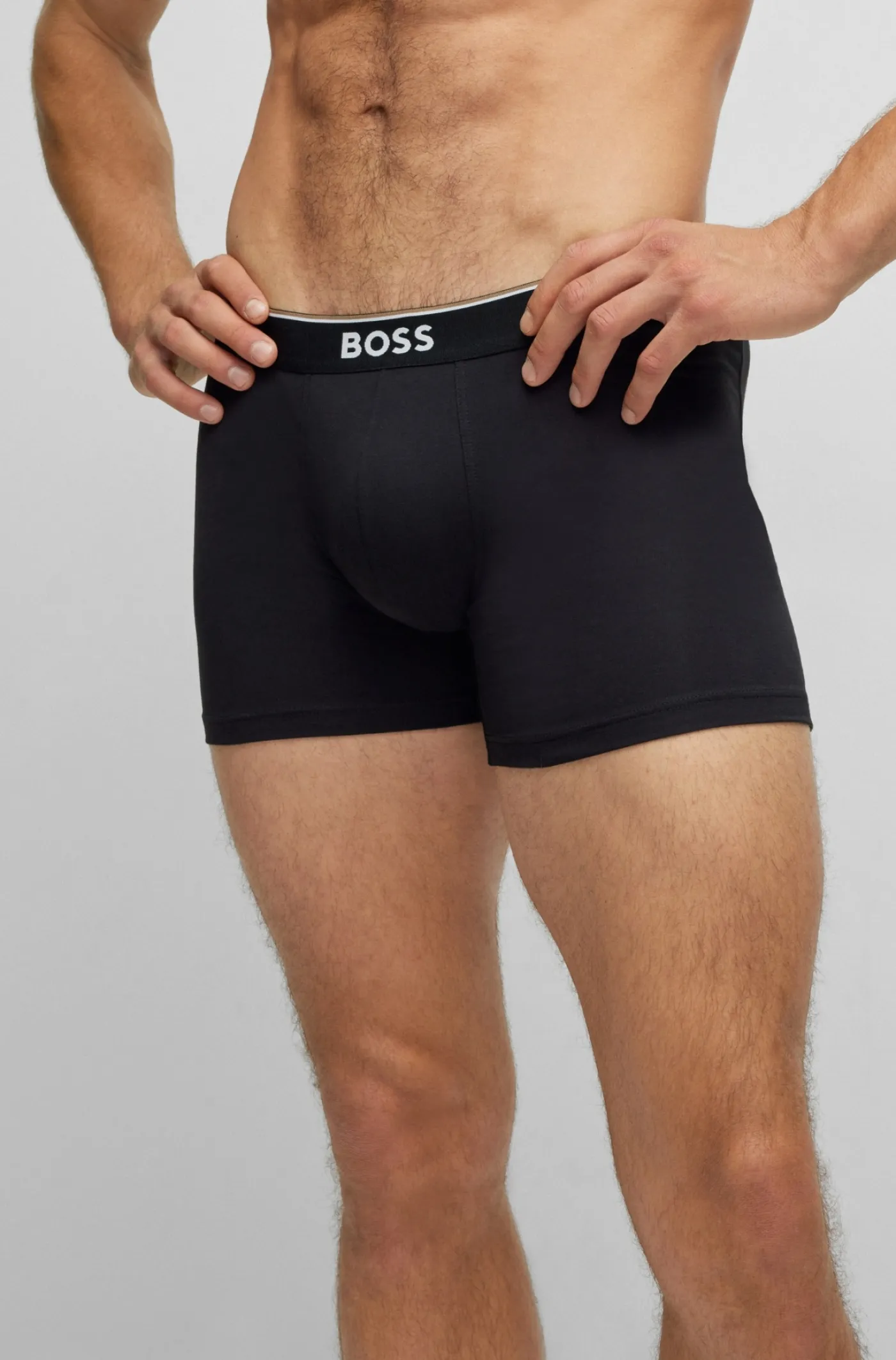 DREIER-PACK BOXERSHORTS AUS STRETCH-BAUMWOLLE MIT LOGOS