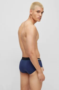 DREIER-PACK SLIPS AUS STRETCH-BAUMWOLLE MIT LOGO AM BUND HIPBRIEF TRIPLETPACK