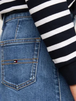 Durchgeknöpfter Jeansrock in A-Linie