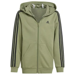 Essentials 3-Streifen Fleece Kapuzenjacke