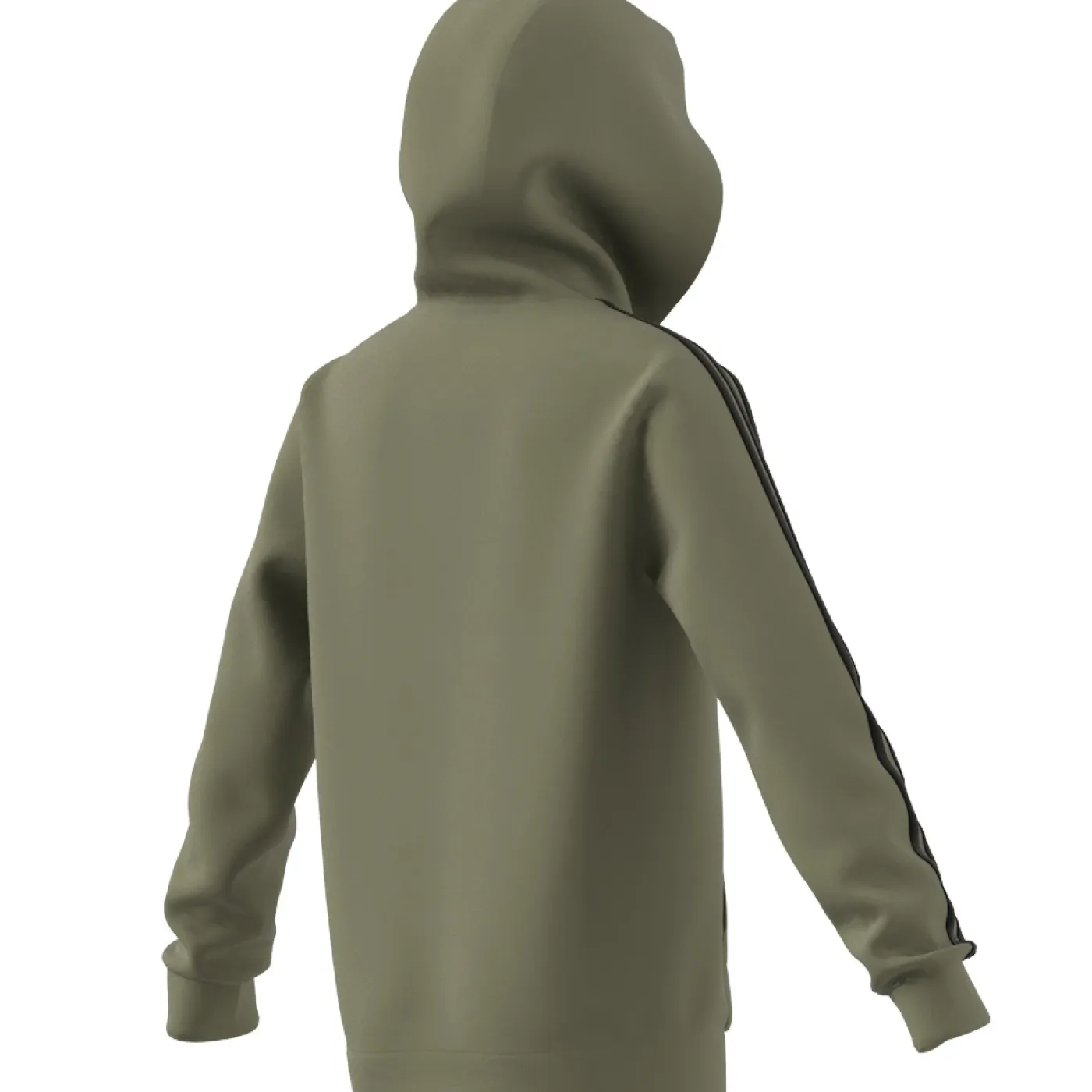 Essentials 3-Streifen Fleece Kapuzenjacke