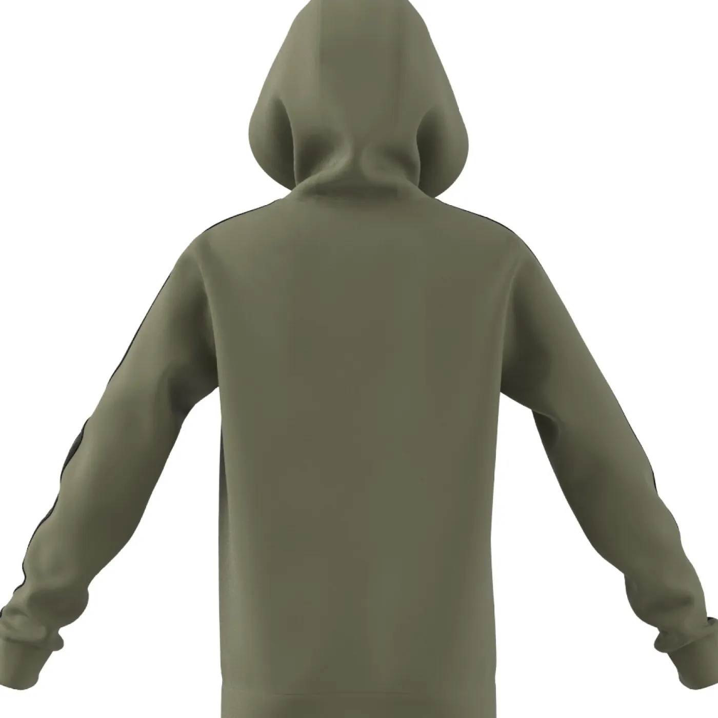 Essentials 3-Streifen Fleece Kapuzenjacke