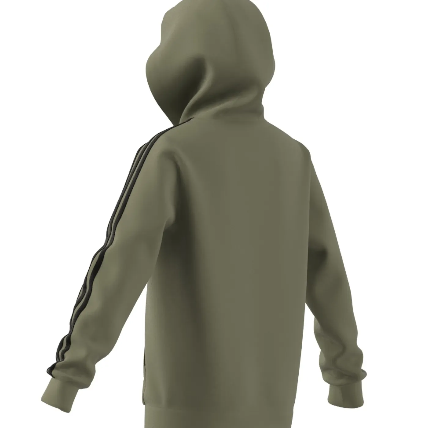 Essentials 3-Streifen Fleece Kapuzenjacke