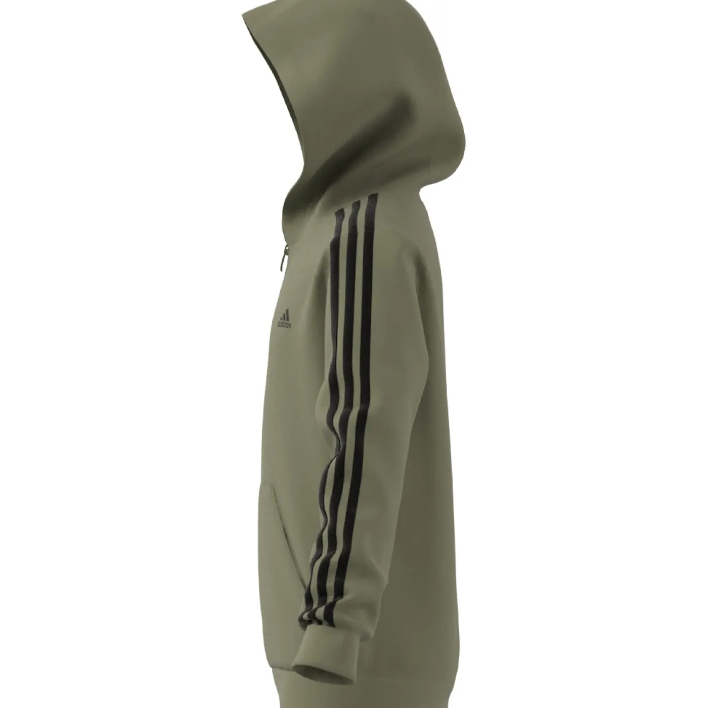 Essentials 3-Streifen Fleece Kapuzenjacke