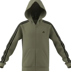 Essentials 3-Streifen Fleece Kapuzenjacke