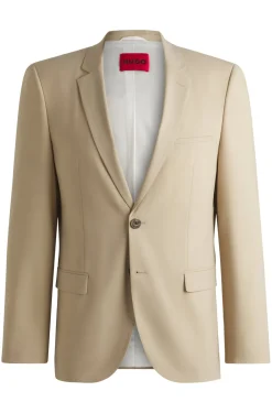 Extra schmal geschnittener Blazer aus Dobby in Mohair-Optik