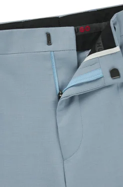Extra Slim-Fit Hose aus Stretch-Popeline aus Woll-Mix