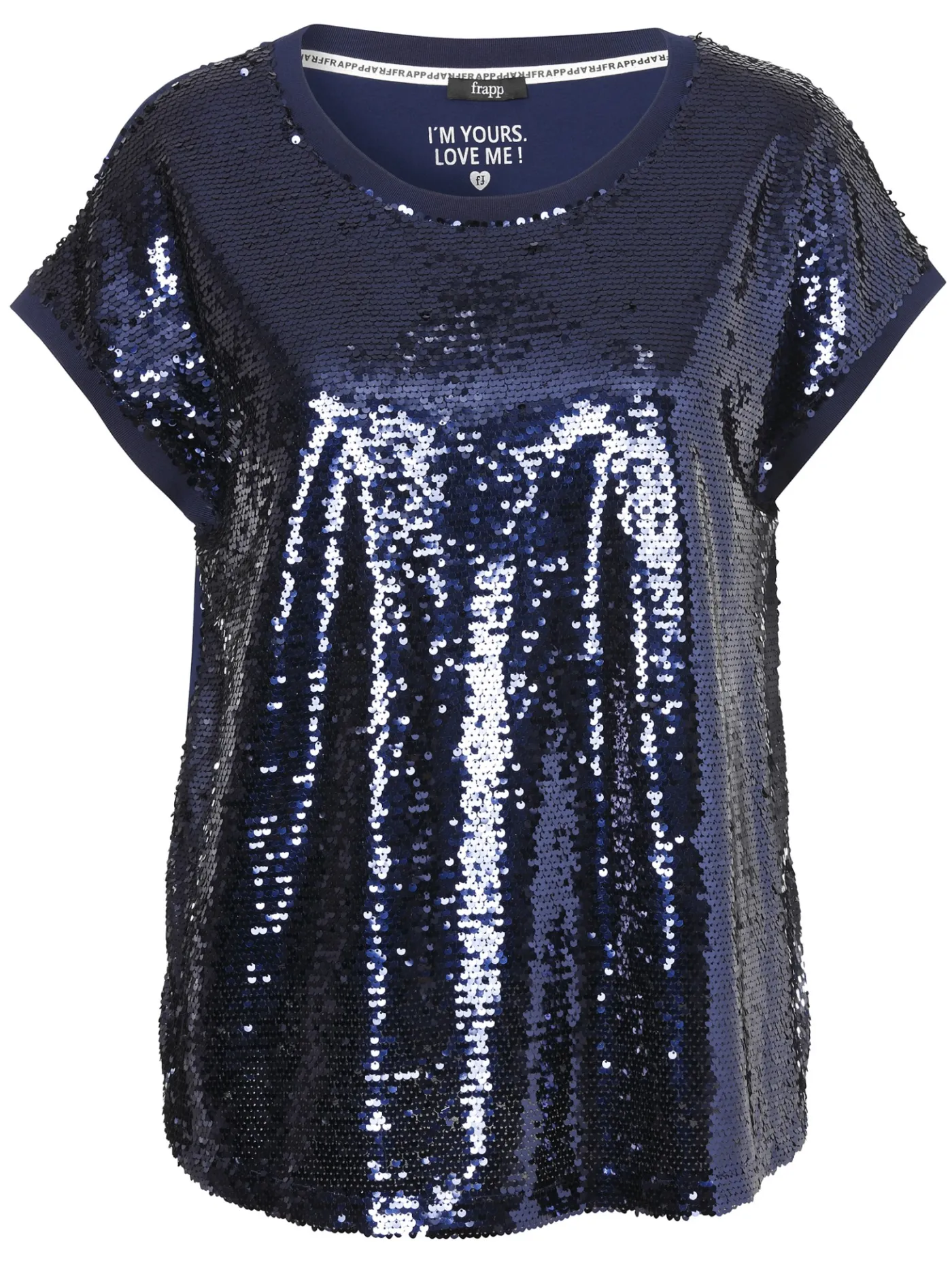 Feines Shirt mit Pailletten Front