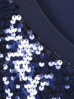 Feines Shirt mit Pailletten Front