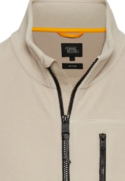 Fleecejacke mit Stehkragen