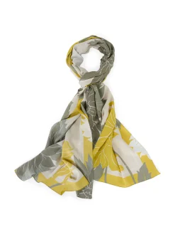 Floraler Schal mit Lurex-Details