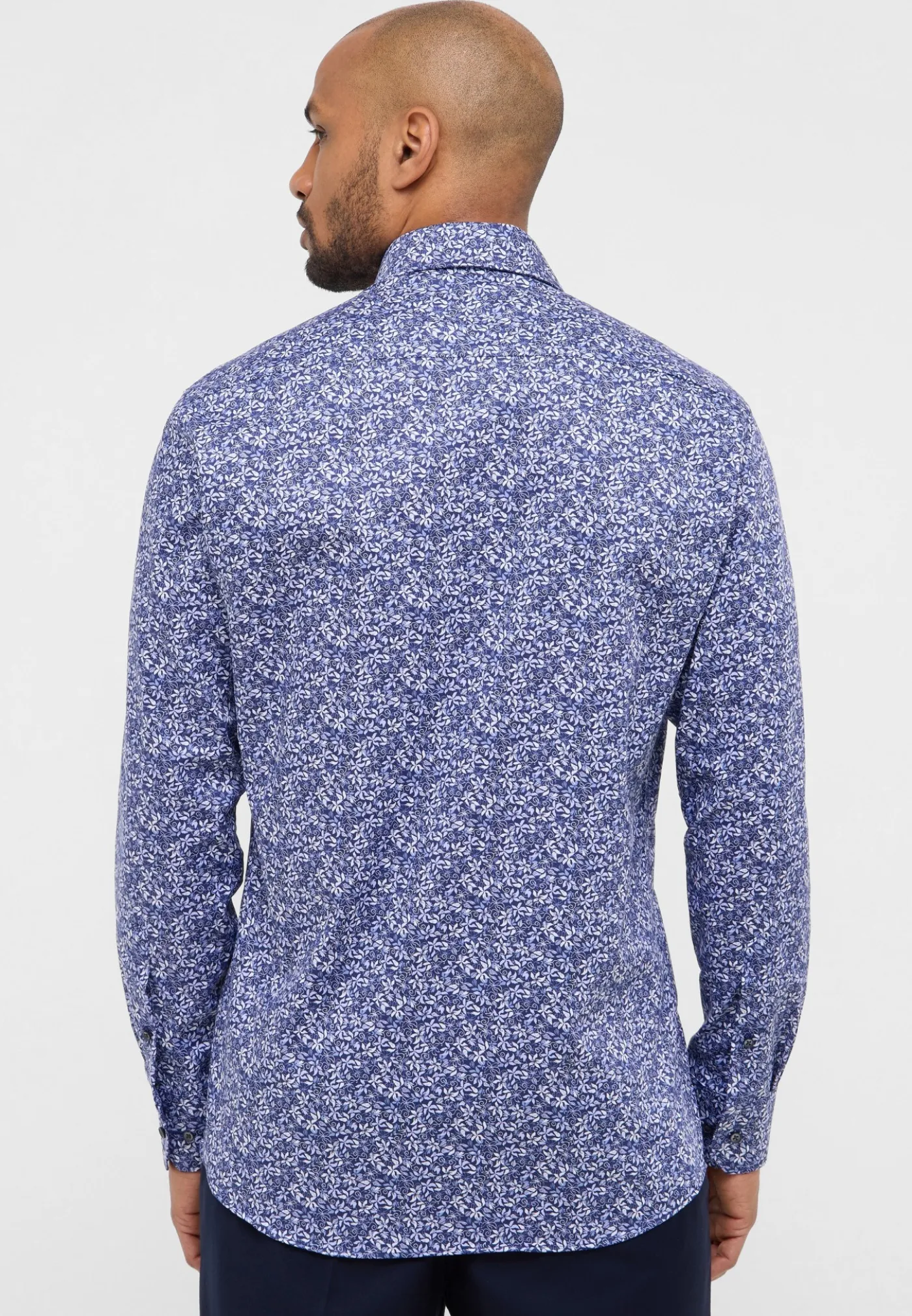 Florales Allover-Print Langarmhemd