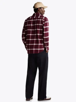 Gebürstetes Regular Fit Hemd mit Shadow-Karos