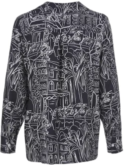 Gemusterte Bluse