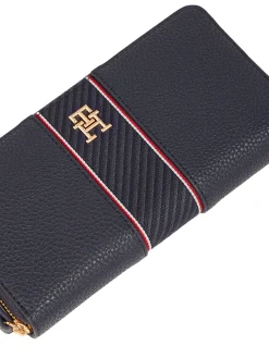 Genarbte Reißverschluss-Brieftasche