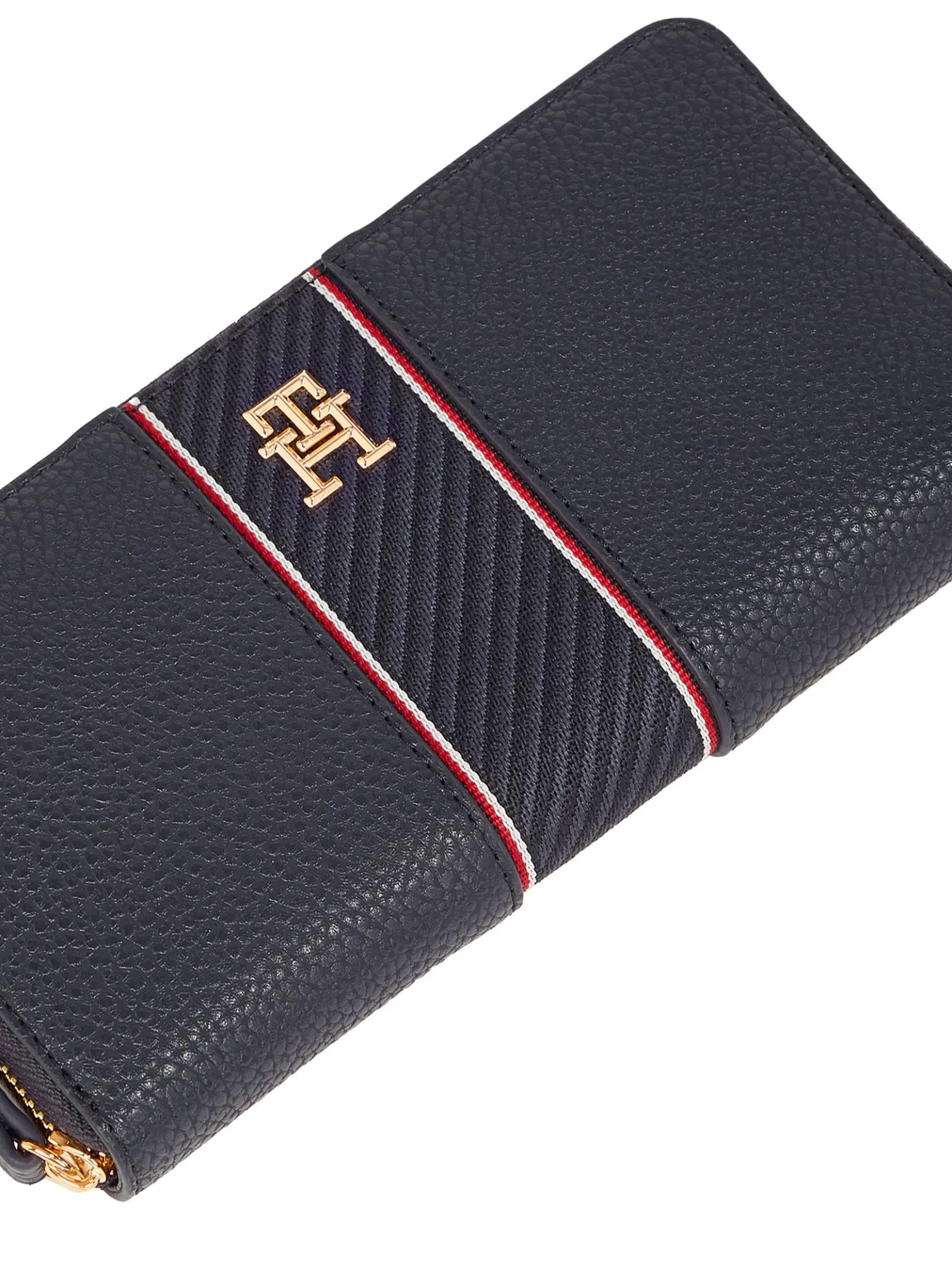 Genarbte Reißverschluss-Brieftasche
