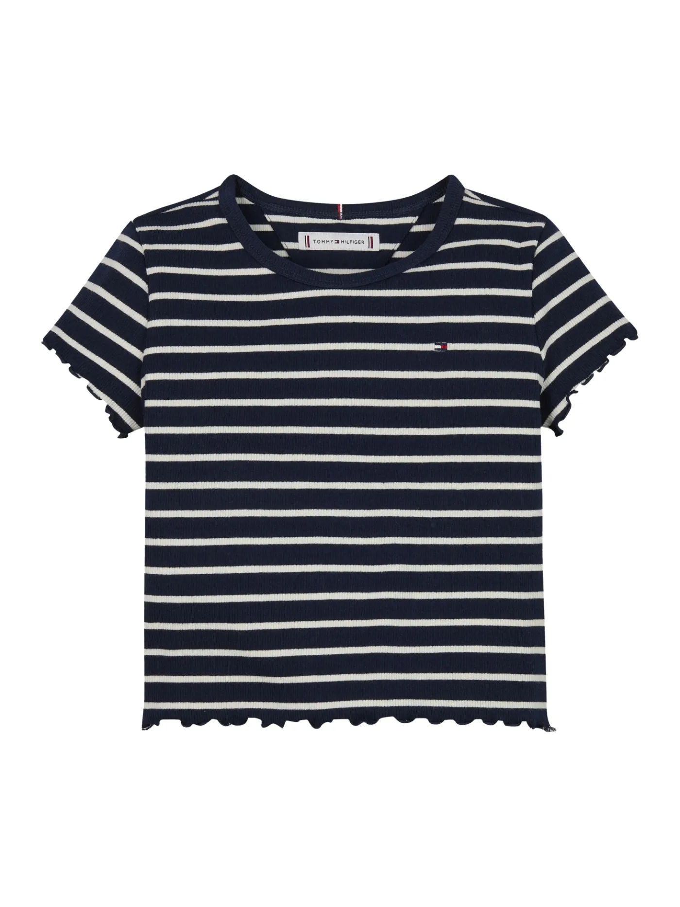 Geripptes Extra Slim Fit T-Shirt mit Streifen