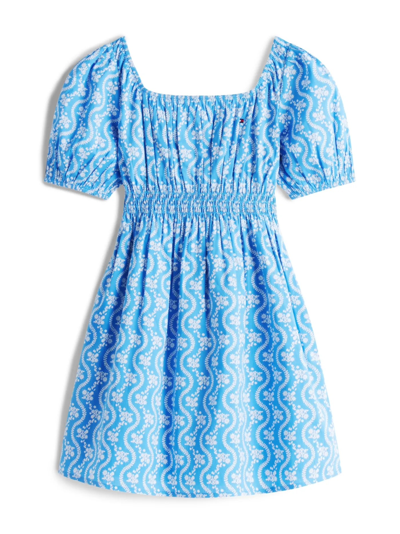 Gesmoktes Kleid mit Blumen-Print