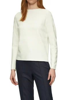 Gestreifter Feinstrickpullover aus Viskosemix