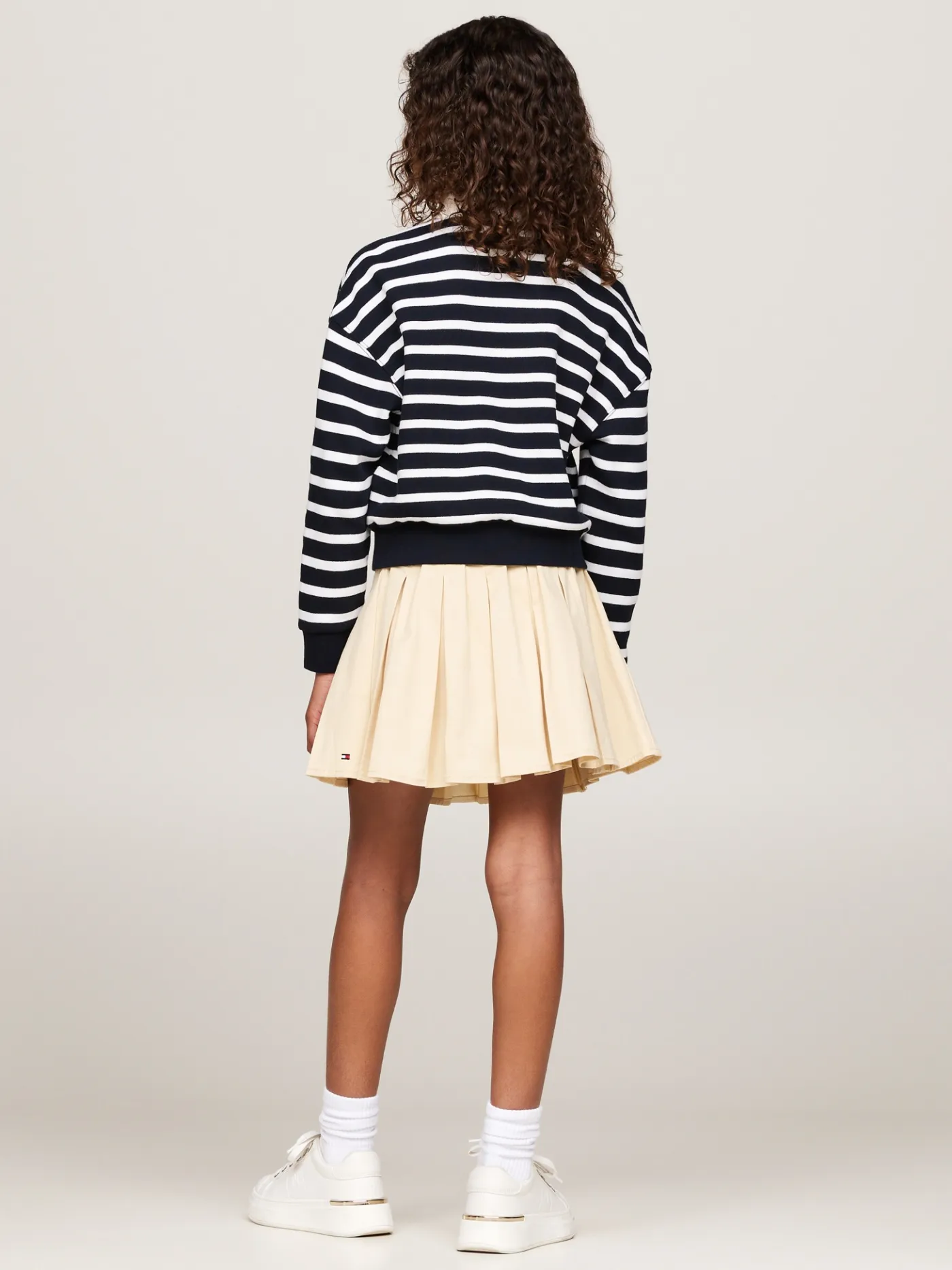 Gestreiftes Relaxed Fit Polo Sweatshirt