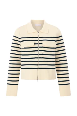 Gestreifte Strickjacke