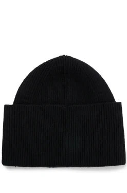 Gestrickte Beanie-Mütze mit Rippenmuster