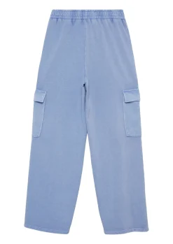 Gewaschene Sweathose mit Wide Leg und hohem Bund