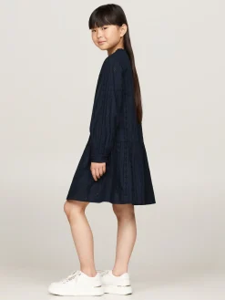 Hilfiger Monotype Kleid mit Lochstickerei