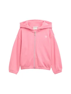 Hoodie Sweatjacke mit Stickerei
