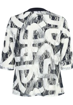 Jacke aus Jersey-Ausbrenner mit Allover-Muster