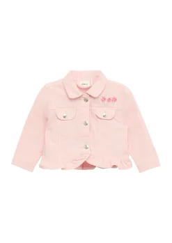 Jacke mit Knopfleiste und Rüschen