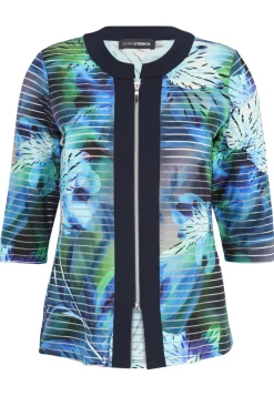 Jacke mit Reißverschluss und dekorativem Motivprint