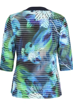 Jacke mit Reißverschluss und dekorativem Motivprint