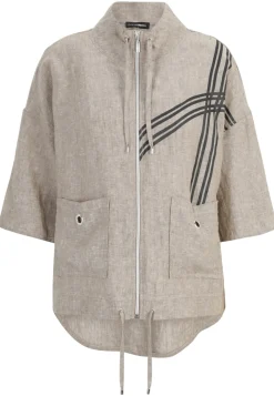 Jacke mit Reißverschluss und dekorativem Motivprint