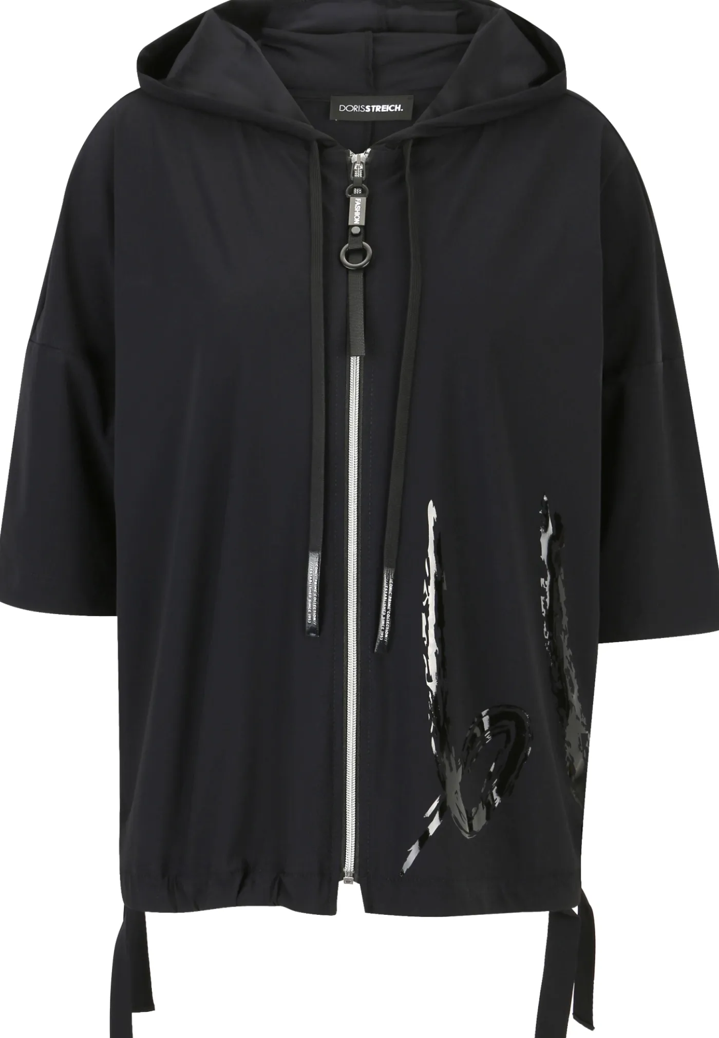 Jacke mit Reißverschluss und dekorativem Motivprint