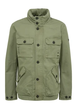 Jacke im Utility-Stil mit Kapuze im Kragen