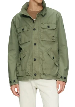 Jacke im Utility-Stil mit Kapuze im Kragen