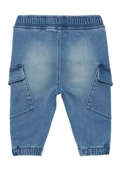 Jeans im Loose Fit mit Elastikbund und Cargo-Taschen